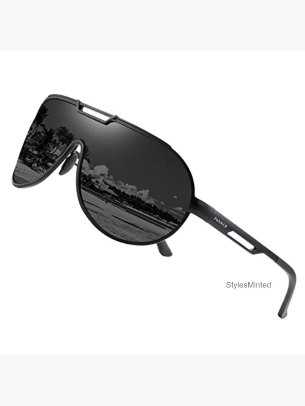 Retro Aviator Polarized Sunglasses UV400 Protection Lightweight Metal Frame